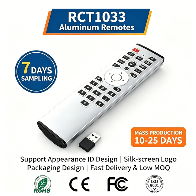 Smart Universal Remote Control, Aviation Aluminum Alloy, Google Voice/2.4G/Fly Mouse/IR 4-Mode