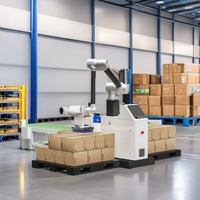 Machine de palettisation de robot collaboratif avec système de contrôle intelligent pour ligne d'emballage automatique