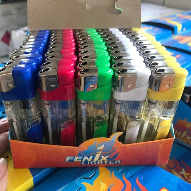 Fenix Led Refillable Electronic Gas Lighter Cigarette Lighter 8.2Cm Baida Lighter Factory Code 49L001