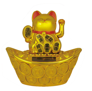 Chat japonais <span class=keywords><strong>Maneki</strong></span> <span class=keywords><strong>Neko</strong></span> Fortune chat porte-bonheur à énergie solaire couleur blanche - Product Image 2