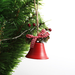 Nova Sino Grande de Ferro Forjado para Decoração de Natal com Corda de Cânhamo, Pingente de Sino de Natal com Design de Bagas de Wintergreen - Product Image 4
