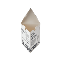 Boîte triangulaire blanche pour accessoires de mode, emballage cadeau, événements promotionnels, emballage de vente au détail, papier recyclé enduit