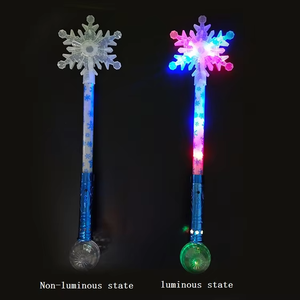 Luckykoo Vente en gros Baguette magique flocon de neige géante LED avec logo personnalisé OEM Jouet lumineux pour enfants Fourniture de fête - Product Image 2