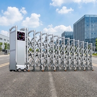 Porte rétractable en acier inoxydable, porte de sécurité électrique pliable, porte d'entrée industrielle, porte rétractable OEM