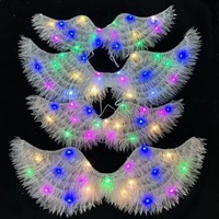 Ailes d'ange en plumes de fée pour adultes, costume de fête de Noël, cosplay, spectacle de danse, carnaval, décoration festive d'Halloween