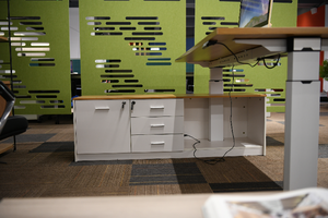 Modern Minimalist Wooden Office Partition Station Elevated Standing <strong>Desk</strong> Height <strong>Adjustable</strong> Study <strong>Desk</strong> Ergonomic Electric <strong>Desk</strong> - Product Image 6