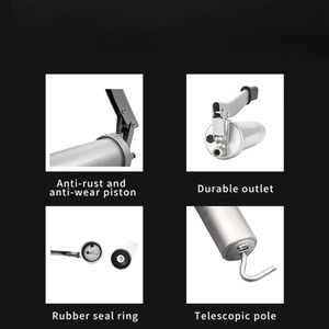 Engrasador <span class=keywords><strong>manual</strong></span> de alta presión 1000PSI 500cc Pistolas de engrase de acción de palanca de acero inoxidable - Product Image 6