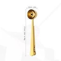 Cuillère à café en acier inoxydable personnalisée en gros, cuillère doseuse en acier inoxydable de 10 ml avec clip