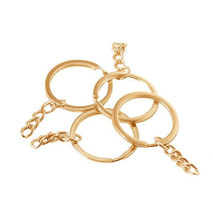 Portachiavi Ilan con Catena Dorata da 35mm, Set da 6 Pezzi - Product Image 1