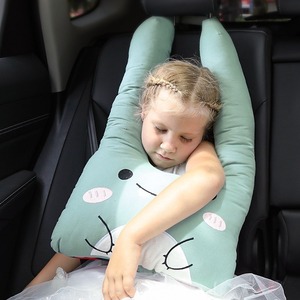 Almohada de viaje para niños para asiento de coche, cuello de dibujos animados y reposacabezas almohada de cinturón de seguridad para viaje en coche almohada para dormir para adultos y niños - Product Image 1