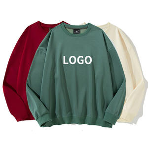 Vente en gros d'usine de sweats en coton à col rond et à épaules tombantes avec logo personnalisé sweat-shirt pour hommes - Product Image 1