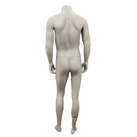 Mannequin de simulation intégrale homme en FRP blanc mat avec support pour vitrine de magasin de vêtements pour hommes