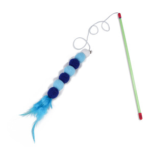 Toys for Pets Cats Playing Wand Plush <b>Ball</b> Caterpillar Pets Cats Teasers Stick Toys Interactive Movement Toy - Product Image 2