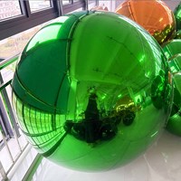 Boule miroir verte brillante gonflable, sphère réfléchissante pour fêtes, mariages, événements, décoration, grande boule brillante gonflable, ballons miroir gonflables