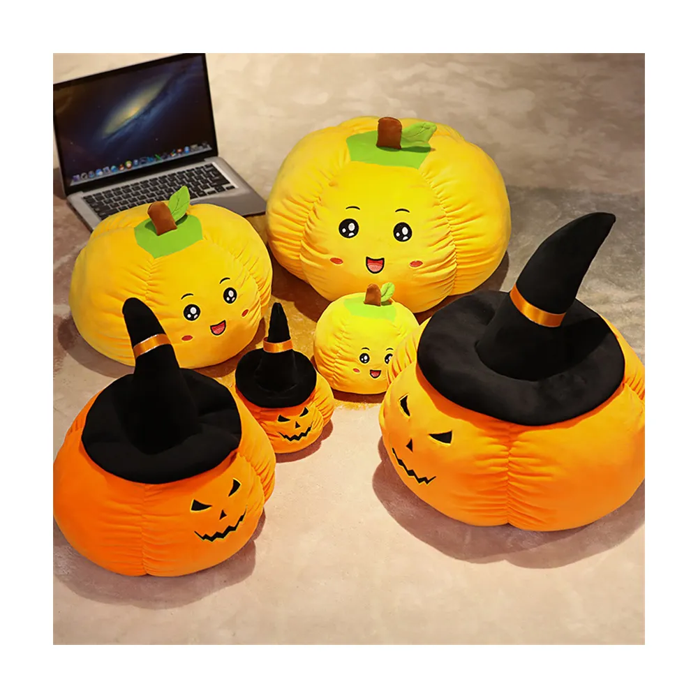 Suministros de decoraciones de Halloween Juguete de peluche de Halloween 2022 Calabaza de peluche reversible Juguete de calabaza Personalizado Nuevo tamaño