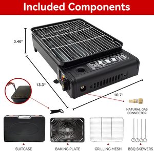 Barbecue portable au <span class=keywords><strong>gaz</strong></span> <span class=keywords><strong>butane</strong></span> en acier inoxydable, cuisinière de table pour camping, barbecue coréen - Product Image 2