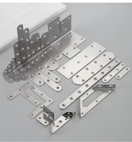Supports d'angle en acier en forme de L et de T avec finition argentée, boulon de 15 mm, rivet de 3 mm, épaisseur de 0,125 po