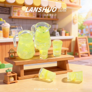 Ensemble de mini-limonade Lanshuo en résine, accessoires pour maison de poupée, modèle de jouet pour enfants - Product Image 1