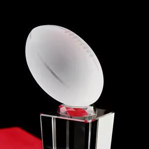 Vendita calda K9 bianco personalizzato 3D logo Laser cristallo trofeo di Rugby coppa del trofeo di Football americano premi per i campionati campione - Product Image 4