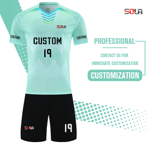 Maillot de football d'été à séchage rapide pour hommes et femmes ensemble de combinaison de football de compétition vêtements de football de sport pour adultes - Product Image 3