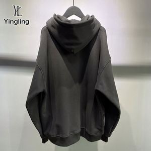 Yingling vente en gros 100% coton éponge française Vintage 3D bouffée de mousse imprimé poids lourd marque à la mode surdimensionné écologique - Product Image 6