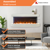 Cheminée électrique décorative murale d'intérieur à LED, effet flamme moderne, avec télécommande et LED intégrées
