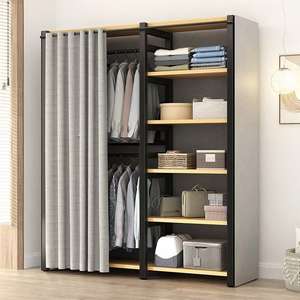 简单组装钢架结构布衣柜坚固耐用的储物柜，适合家庭卧室或小公寓使用 - Product Image 5