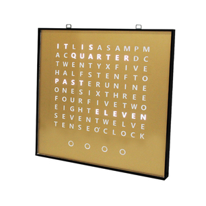 CHEETIE Orologio da Parete LED 50*50cm con Scritte in Rame, Orologio Elettronico da Scrivania a Batteria, Decorazione Moderna per Casa e Ufficio - Product Image 6