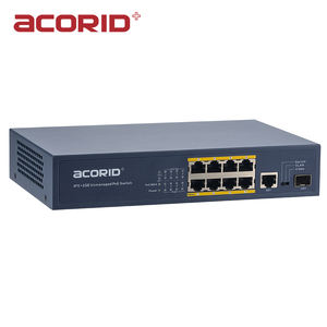 Poe Switch สมาร์ท8FE + 1GE + 1พอร์ต <span class=keywords><strong>SFP</strong></span> 10/100Mpbs 52V สมาร์ทสำหรับกล้องวงจรปิด <span class=keywords><strong>Hikvision</strong></span> Dahua IP กล้อง - Product Image 1