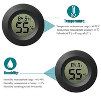 Termometer higrometer Digital Mini, alat pengukur suhu kelembapan untuk rumah, kantor, reptil, mobil, rumah kaca, Lab, terarium