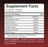 Capsules de vitalité masculine d'amélioration de la racine de Maca avec pour hommes amélioration de la racine de Maca racine