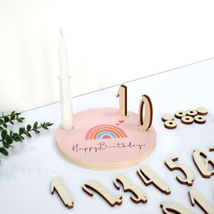 Cross-border wooden baby milestone <b>digital</b> newborn birthday wooden announcement card months <b>calendar</b> birthday - Product Image 3