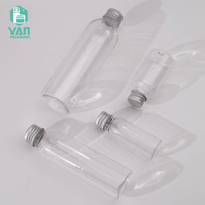 Yan bao bì 30ml 50ml 120ml 200ml vòng trong suốt rõ ràng pet chai nhựa nhỏ nhôm vít cap huyết thanh mỹ phẩm - Product Image 5