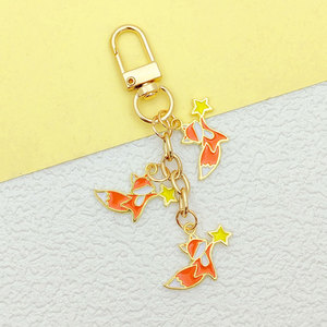 Creative DIY Metal Keychain Pendant New Ins Colorful Butterfly Oil Drop Earphone Case Bag Decoration Cartoon Style - Product Image 3