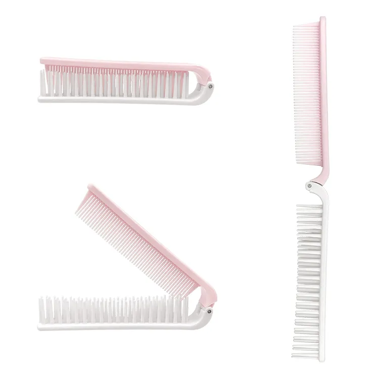 Mini Travel Foldable Pocket Hair Comb Colorful Portable Anti Static Plastic Combs Hair Smooth