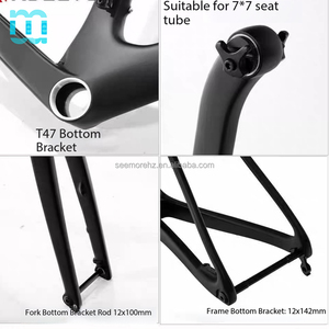 SeeMore 防风航空公路自行车内走线车架 筒轴 T1000 碳纤维轻量公路自行车车架 - Product Image 3