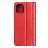 Étui de téléphone de luxe en cuir véritable fait main, détachable et pliable, avec logo personnalisé et étiquette dorée embossée pour Aquos Zero 6