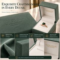 Ensemble d'emballage de bijoux en velours de luxe, boîte cadeau personnalisée avec logo, boîte de rangement pour bagues, colliers, boucles d'oreilles, bracelets