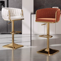 Tabouret de bar commercial moderne, durable et stable, chaise haute avec structure en fer pour salon
