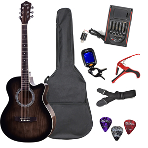 Wholesale Beginning <strong>Guitars</strong> Acoustic <strong>Electric</strong> <strong>Guitar</strong> <strong>Set</strong> with Pickups, Bags,capo,strap,tuner,pickup - Product Image 3