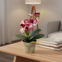 Fausse fleur d'orchidée 3D élégante faite à la main pour l'obtention du diplôme de mariage à la maison fêtes de Noël nouvel an décorations de fête des pères