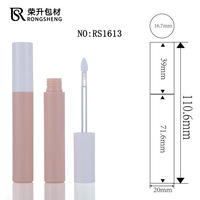 Tube d'huile à lèvres rond personnalisé, tube vide en plastique pour gloss à lèvres, emballage d'échantillon de 1,5 ml