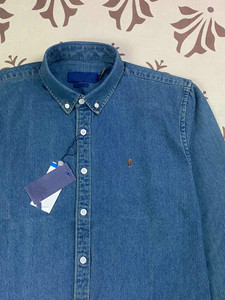 Giacca in Denim Ricamata in Puro Cotone, Bestseller, con Camicia a Maniche Lunghe da Uomo, Stile Unisex Primavera-Autunno # RL-22 - Product Image 3