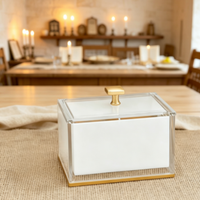 Tasse de lavage Judaica avec poignées dorées-Coupe de Kiddouche Lucite transparente pour le Shabbat juif, la Pâque et la décor