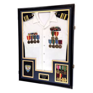 37x26 pouces grand uniforme militaire ombre boîte vitrine serrure <span class=keywords><strong>armée</strong></span> marine <span class=keywords><strong>Air</strong></span> Force médaille ruban cadre Photo cadre animaux - Product Image 1