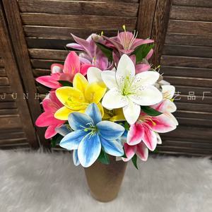 ดอกลิลลี่ประดิษฐ์จุนเหยยวน ก้านเดี่ยว สำหรับตกแต่งงานแต่งงานและบ้าน - Product Image 4