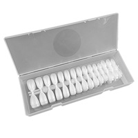 Faux ongles ultra-fins pleine taille, sans lime, entièrement givrés, à coller ; motif nœud papillon ; formes ovales/goutte d'eau ; 300 pièces par lot