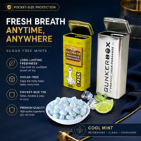 Boîte en métal portable JYB Travel Mini format poche pour bonbons, menthes et chewing-gums, emballage alimentaire avec couvercle à charnière