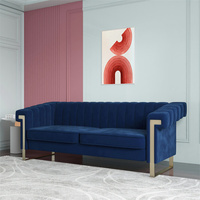 Canapé en velours blanc au Design nordique, causeuse pour salon, Long