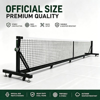 Système de filet de tennis mobile professionnel avec roues, équipement de tennis en acier robuste pour intérieur et extérieur